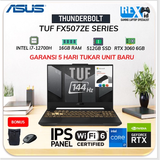 ASUS TUF FX507ZM RTX 3060 I7 12700H 16GB 512SSD W11