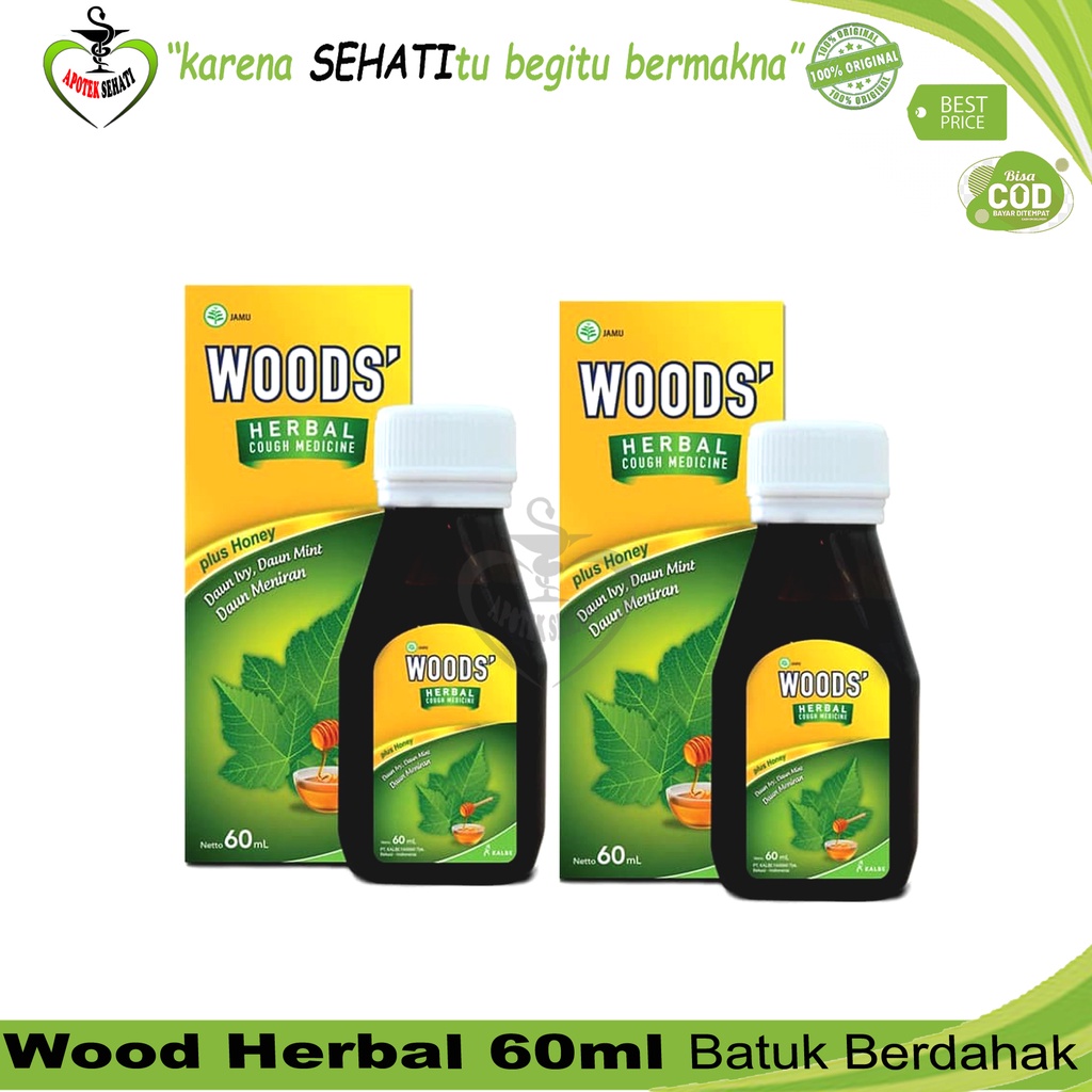 WOOD HERBAL 60ML SIRUP BATUK BERDAHAK HERBAL PENGENCER DAHAK