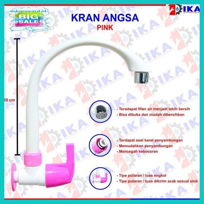 78Gu7T6- Kran Air Leher Angsa Cuci Piring Engkol Pvc Plastik Warna Murah Bagus - Pink Mix Ungu