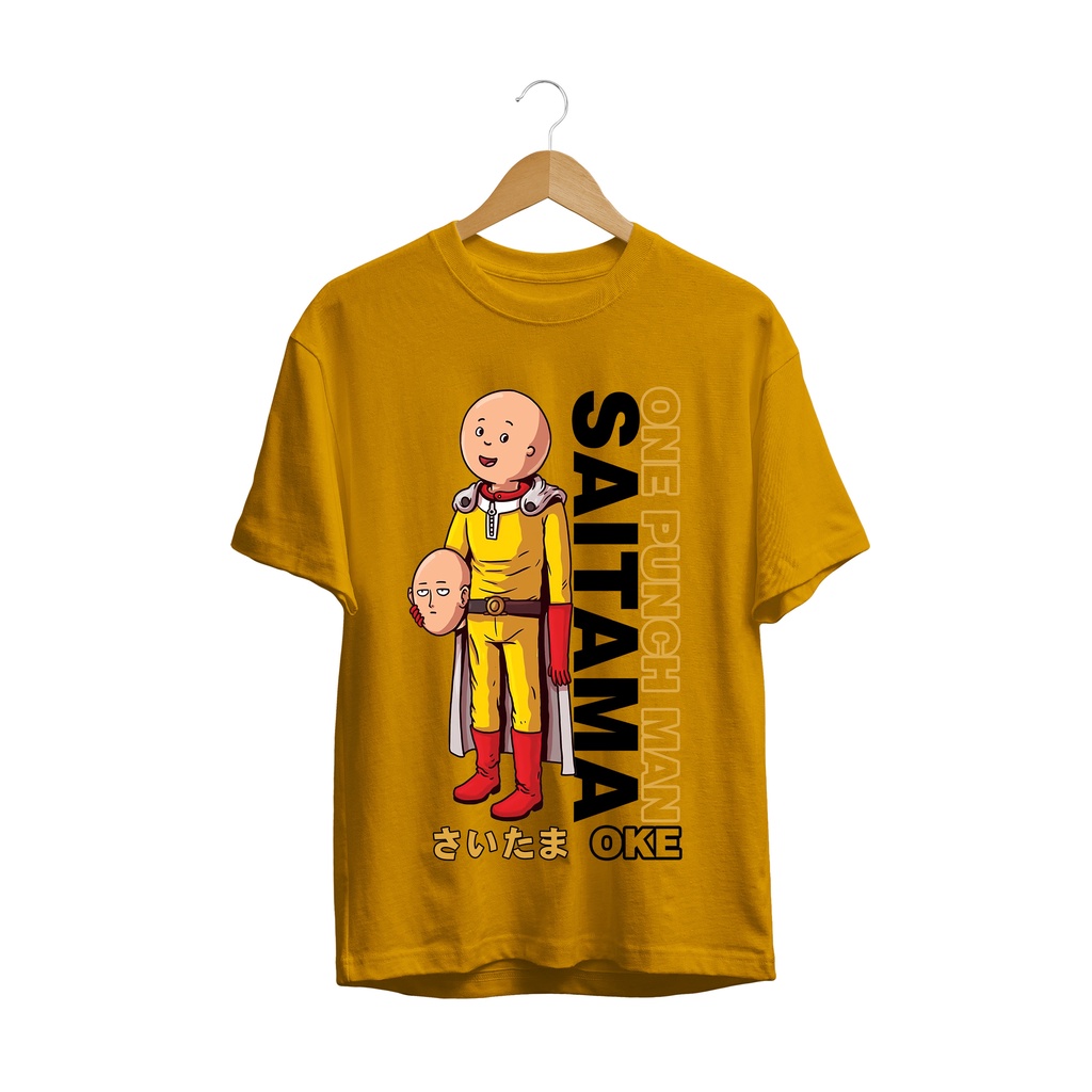 T-SHIRT KAOS DOUBLE FACE ONE PUNCH MAN SAITAMA STYLE ANIME JAPAN