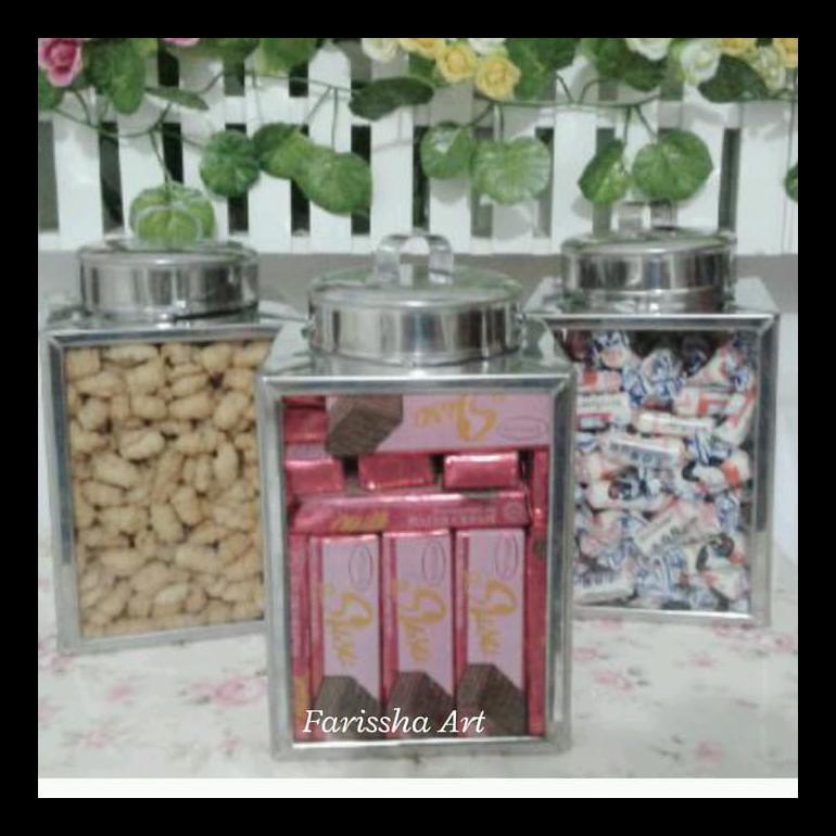 KALENG KERUPUK STAINLESS / TOPLES KUE KALENG KRUPUK 12X15 BERKUALITAS