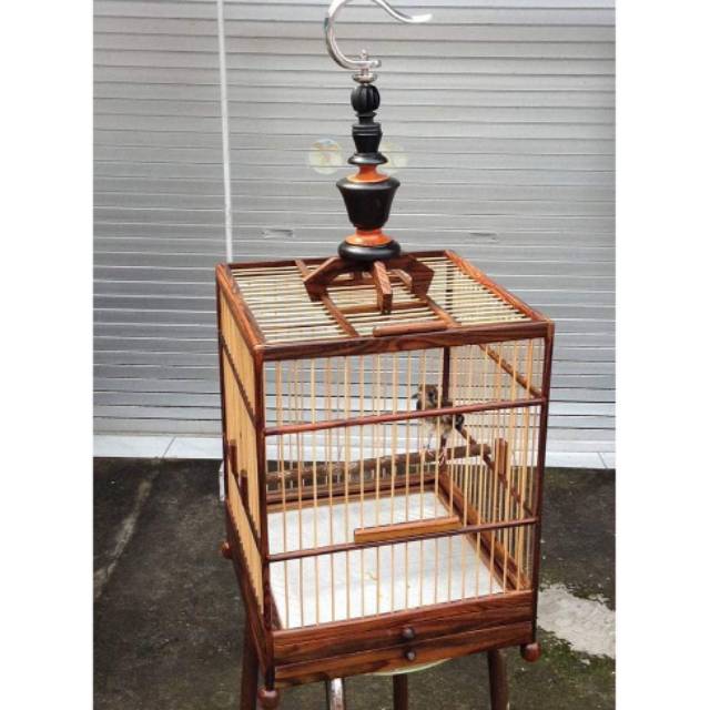 Sangkar kotak kayu jati