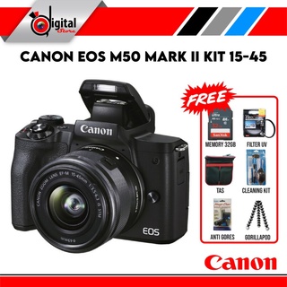 Canon EOS M50 Mark II KIT 15-45 Mirrorless Digital Camera PAKET