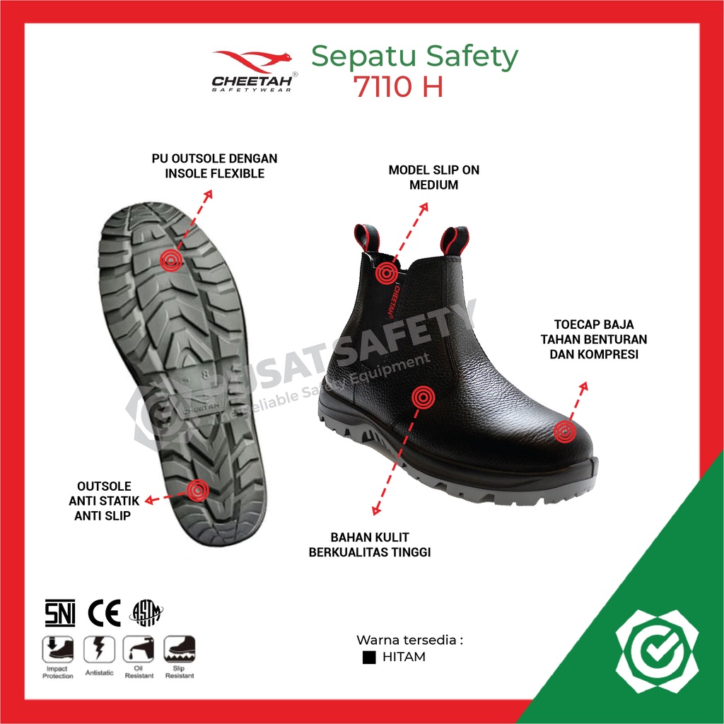 Sepatu Kerja Safety Cheetah 7110H