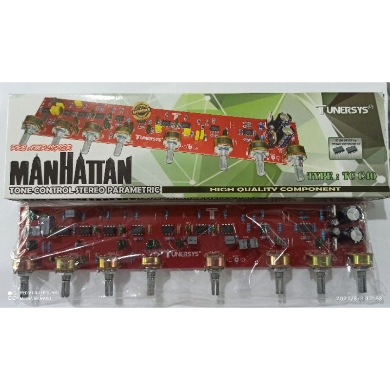 Tone Control Parametrik Stereo TC C40 Tunersys IC UA741 Kit Parametric Subwoofer Stereo Tone Control