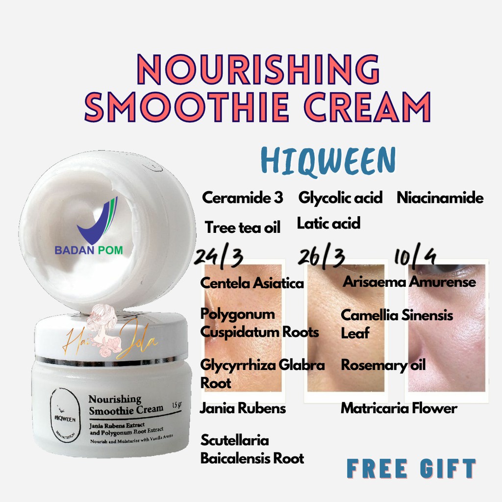 HIQWEEN MOISTURIZER NOURISHING SMOOTHIE CREAM [FREE GIFT]