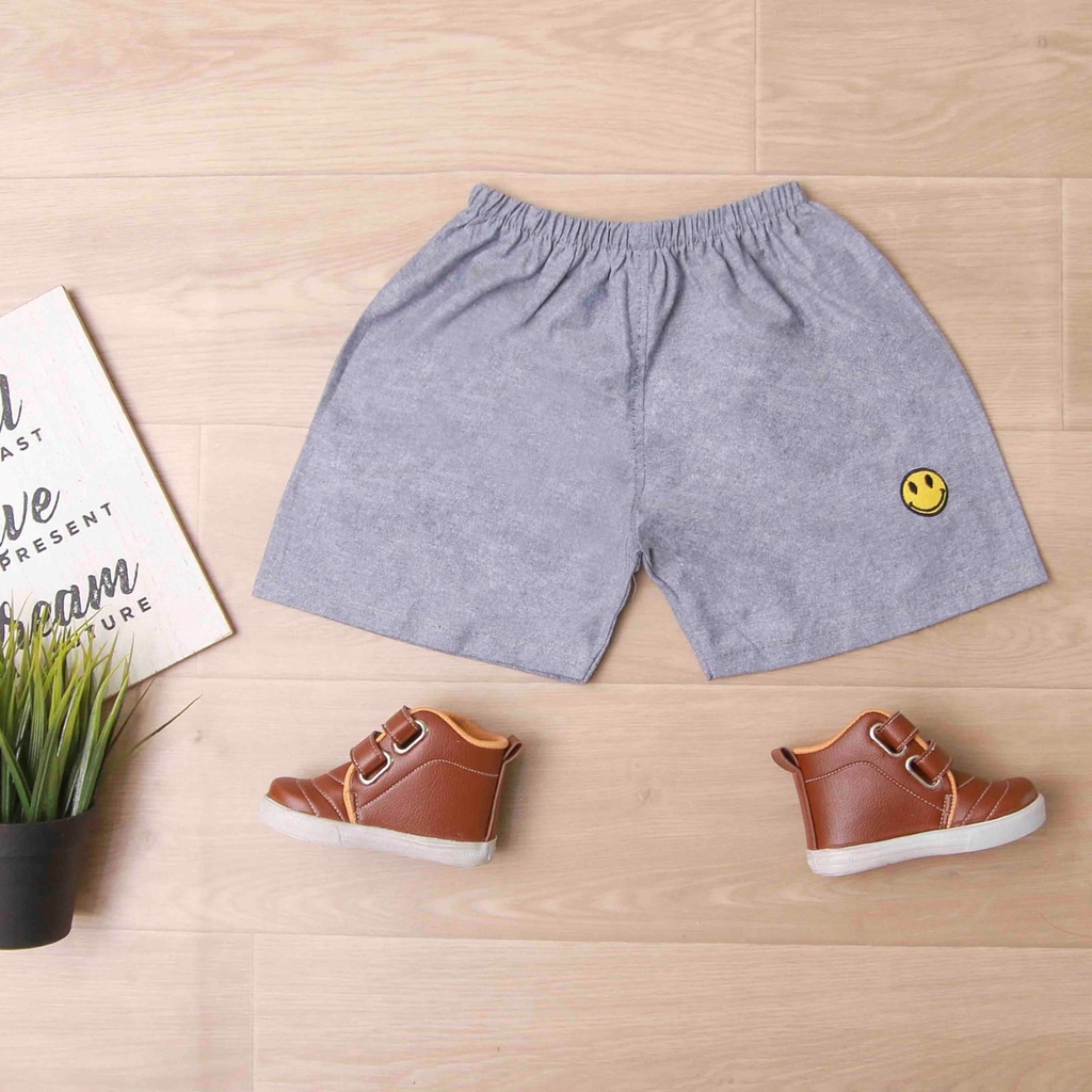 Jikialiang - CELANA PENDEK ANAK BORDIR LAKI LAKI &amp; PEREMPUAN USIA 1-8 TAHUN BAHAN KATUN OXFORD