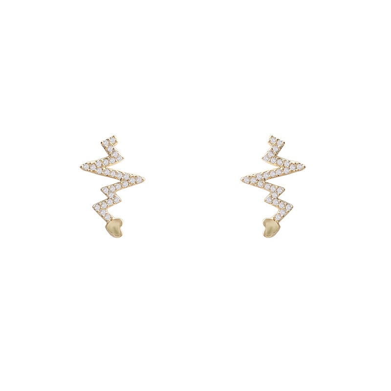 Anting Tusuk Sterling silver 925 Model Twist Hias Batu Zircon Untuk Wanita