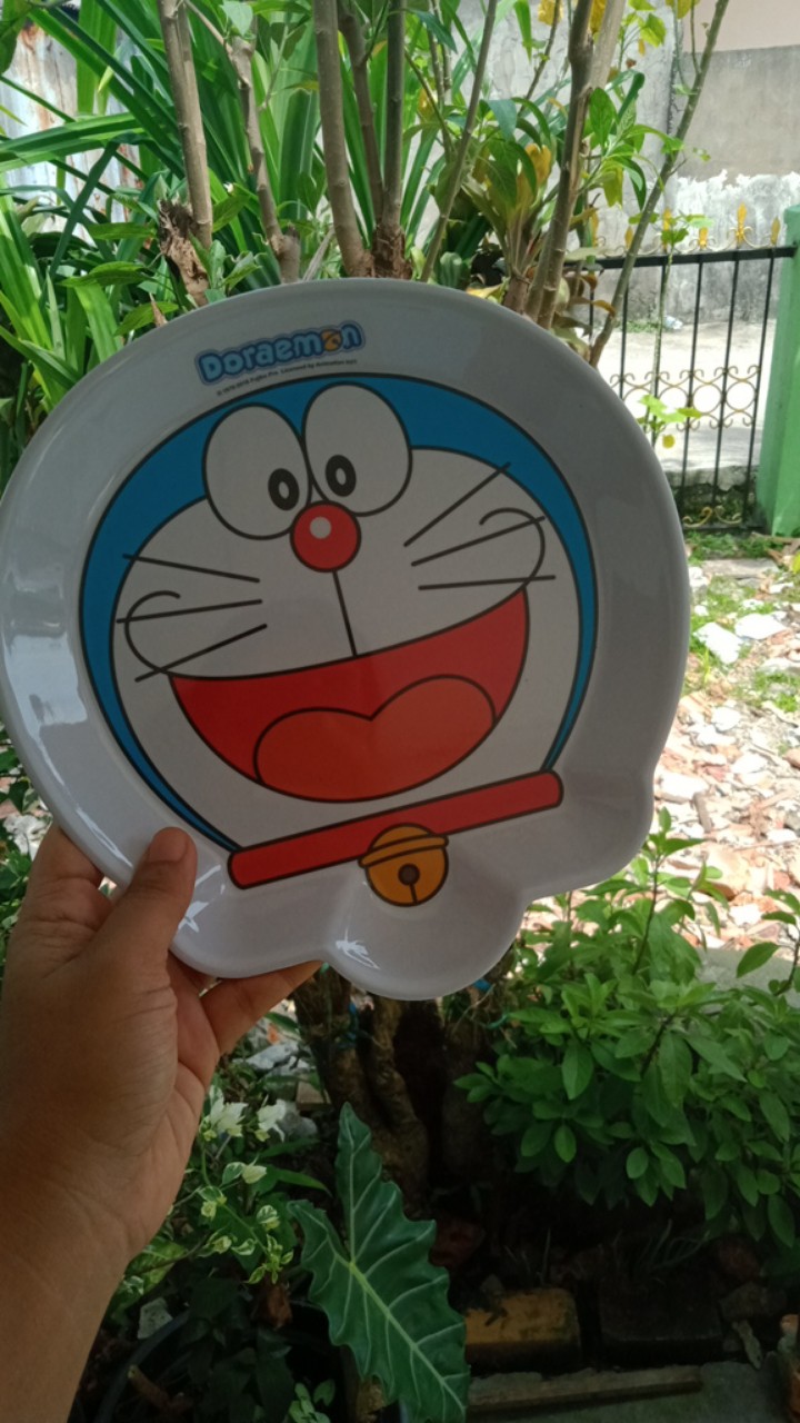 Piring Melamine 9 Inch, Mangkok 7,5inch Muka Doraemon / Pcs