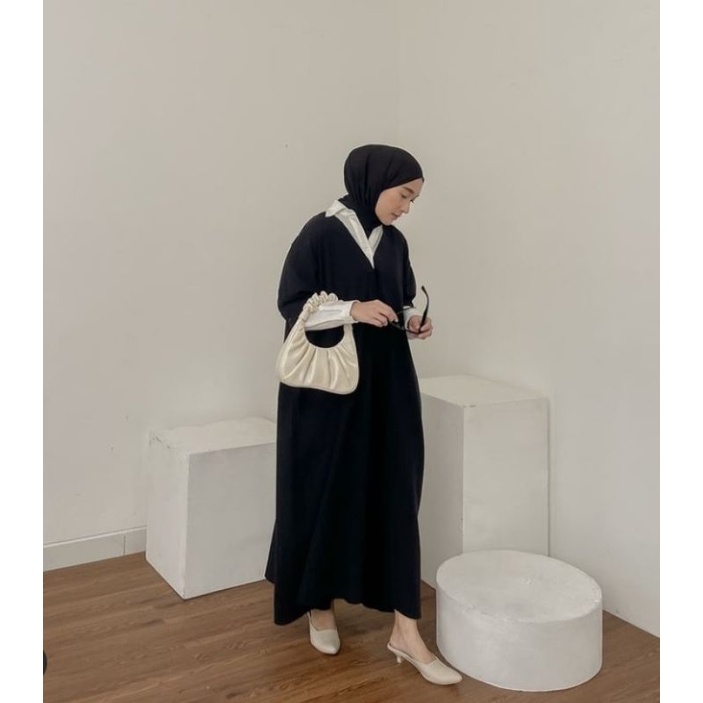 Flare dress by Masa official . Linen dress. linen outer.