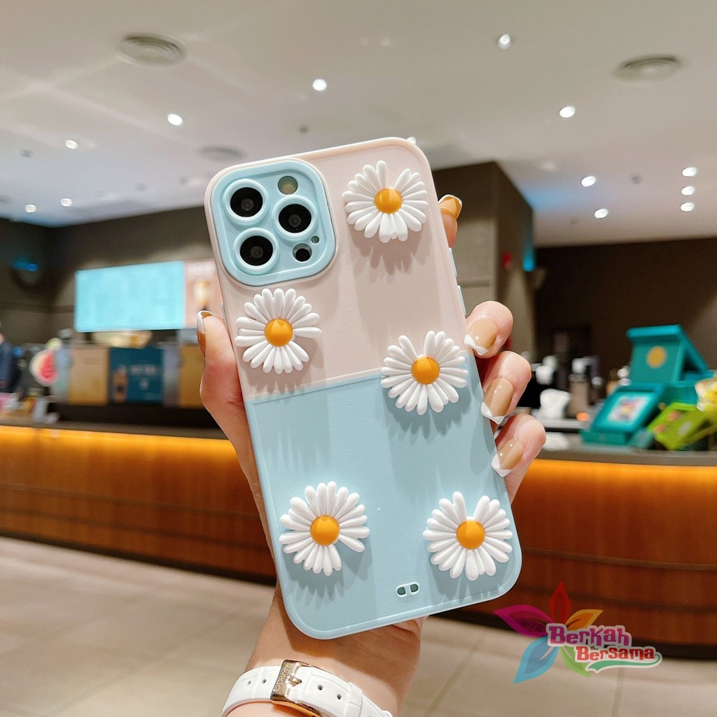 CASE FYP 2IN1 BUNGA DAISY 3D FOR VIVO Y91 Y95 Y91C Y1S V5 V5S Y67 V20 V21E 4G V23E BB7149