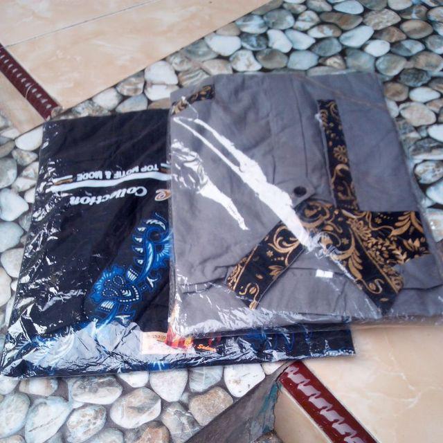 Kemeja Batik Koko Fashion Pria Kombinasi Bordir