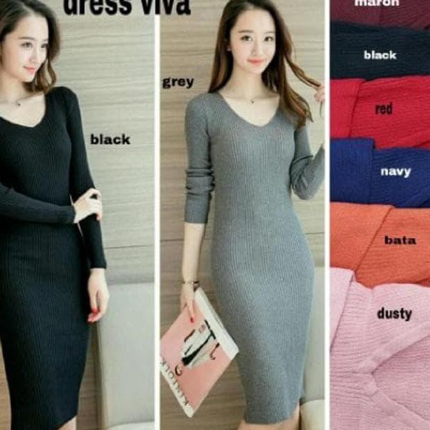 440 Model Baju Rajut Dress Terbaik