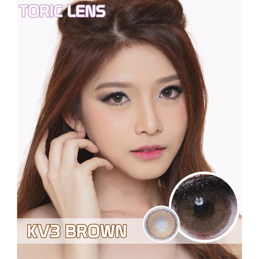 Softlens Toric Silinder Cylinder Minus Princess EOS Bening Black Gray Brown Astigmatism Ready Stock