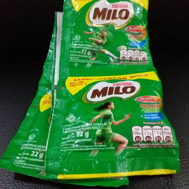 milo sachet 22gr 10pcs + free 1 pcs