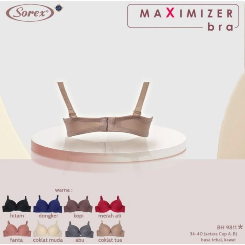 Sorex Maximizer Push Up Bra 3/4 Cup (9811)- BH Busa Tebal Dengan Kawat