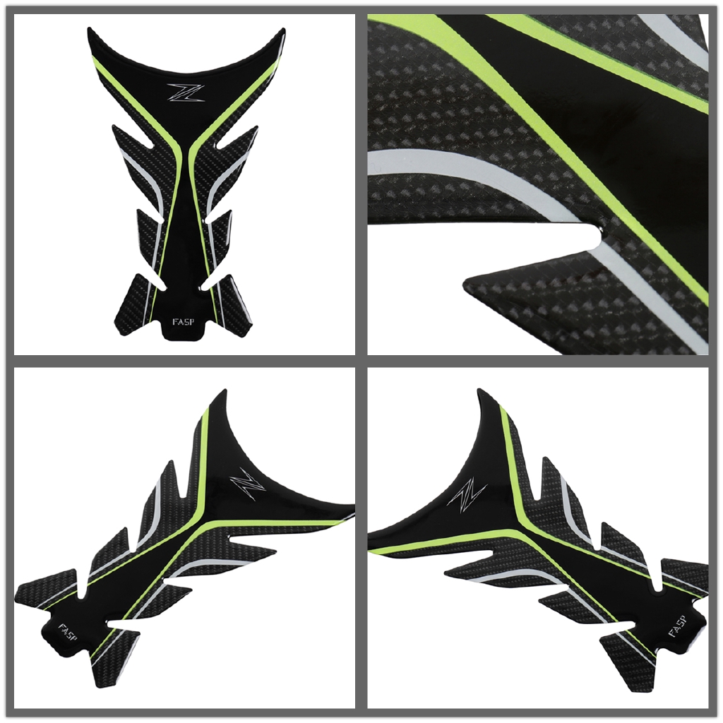 5d Real Carbon Fibre Resin Gel Motor Tank Pad Sticker Cap Decal Emblem Untuk Kawasaki Z900 NINJA 650 400