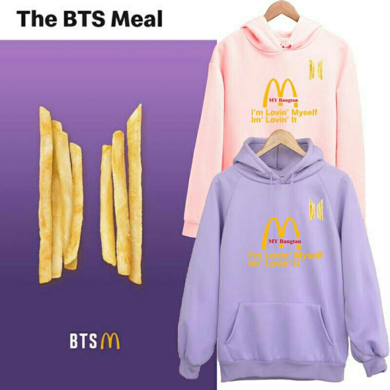 COD JAKET HOODIE Korean KPop BTS x McD My Bangtan im lovin myself sablon BESAR dtf