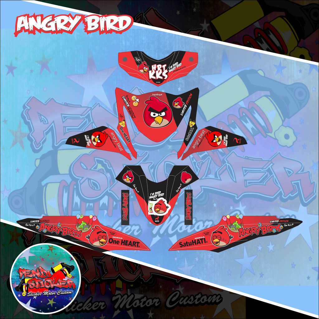 DECAL STICKER HONDA BEAT PGMFI ANGRY BIRD