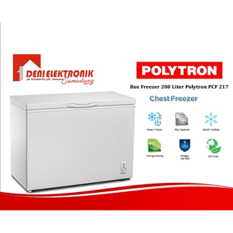 freezer Box Polytron PCF 217 Chest ( 200 Lt) KHUSUS SUMEDANG