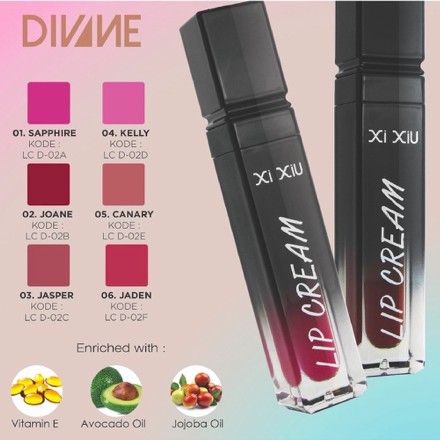 XI XIU Divine Lip Cream Light Pigmented Matte | Lipstik xixiu lipcream