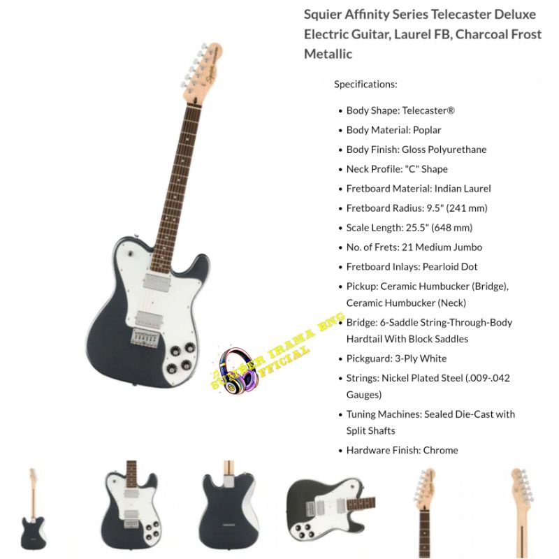 Gitar Squier Affinity Series Tele Telecaster Deluxe Electric Guitar Laurel FB