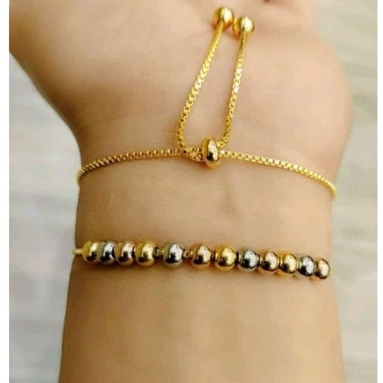 Gelang Tangan wanita titanium serut merica Anti karat