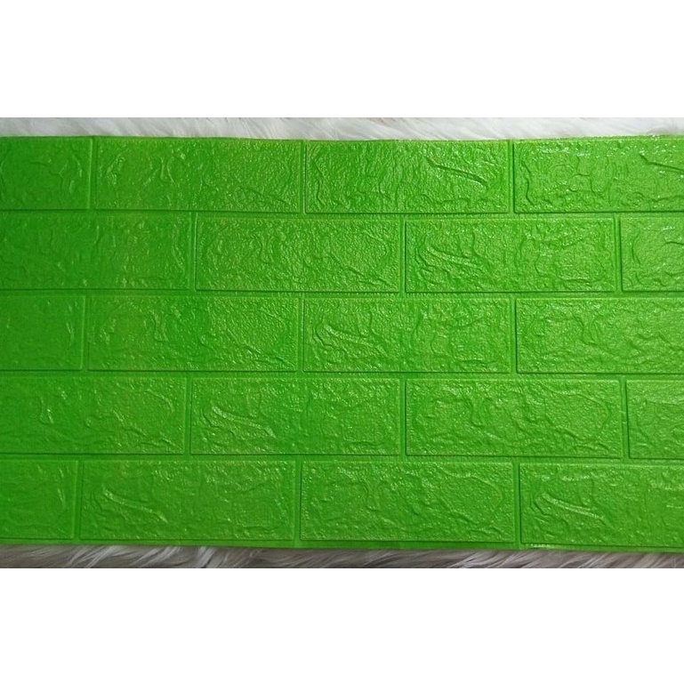 Wallpaper Dinding Foam 3D Kecil Motif Batu Bata / Wallpaper Dinding Foam GM509 / 521 [1KG=26PCS]-GREEN