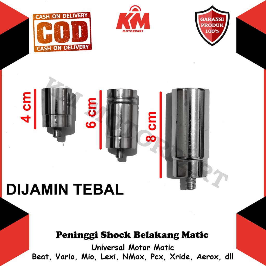 Peninggi Shock Belakang Matic Beat Vario Mio Xride Pcx NMax Aerox Lexi Scoopy dll