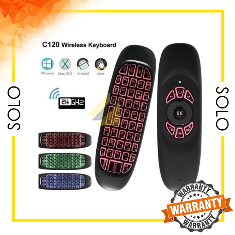 Paling Murah Air Mouse C120 Color Wireless Mini Keyboard LMP