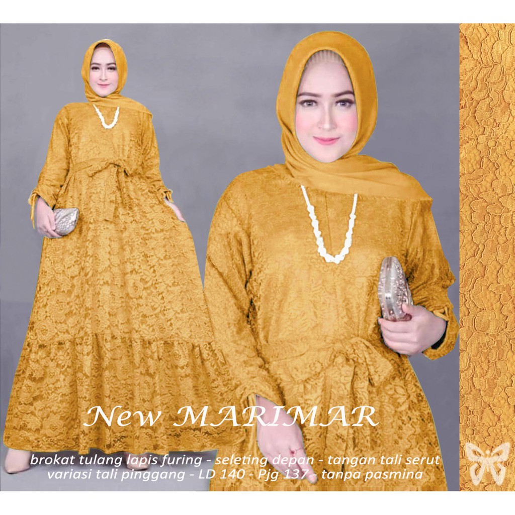 HOPYLOVY - Gamis Wanita Jumbo Brukat Tulang Misanti