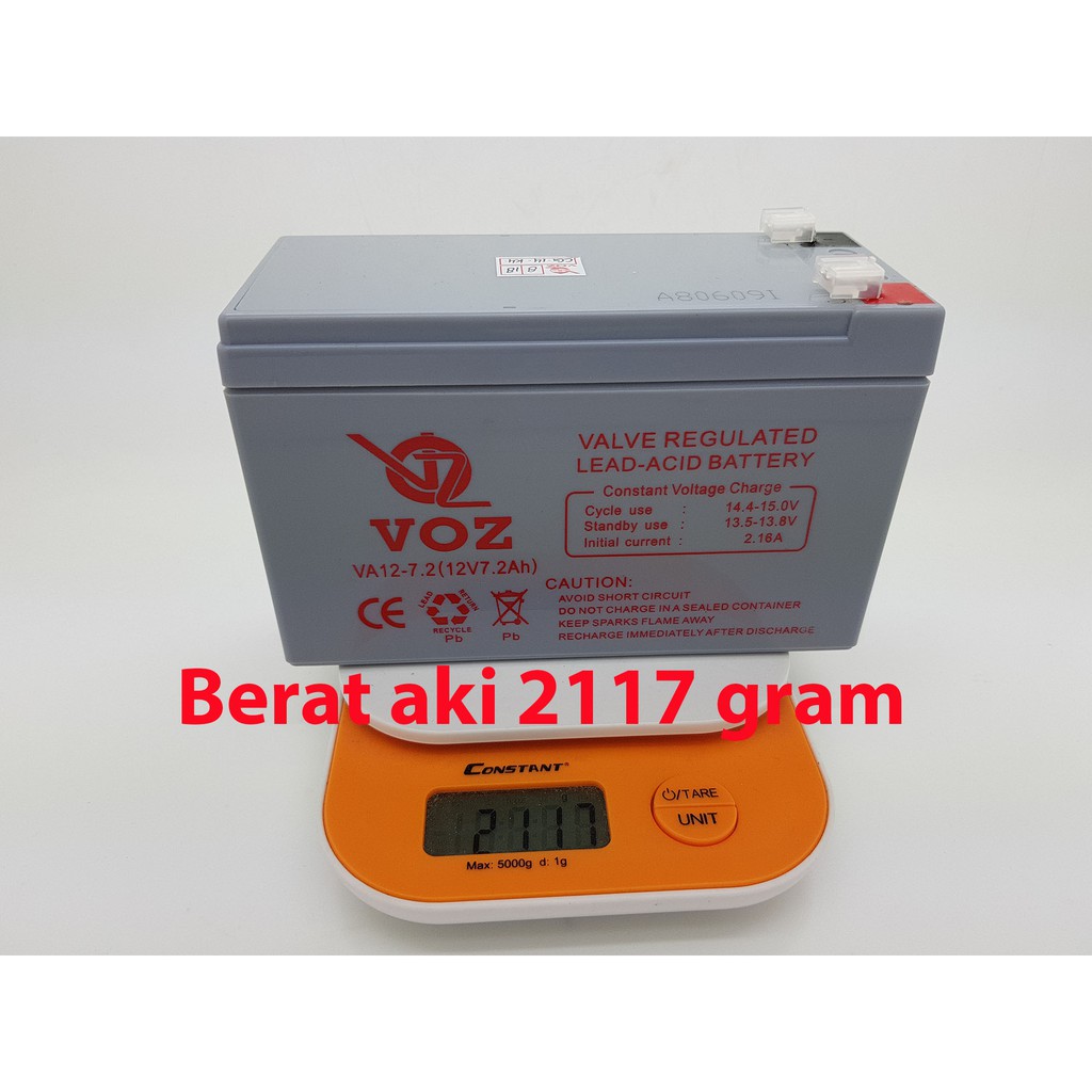 Aki kering VOZ 12V 7.2Ah - UPS baterai / battery /accu