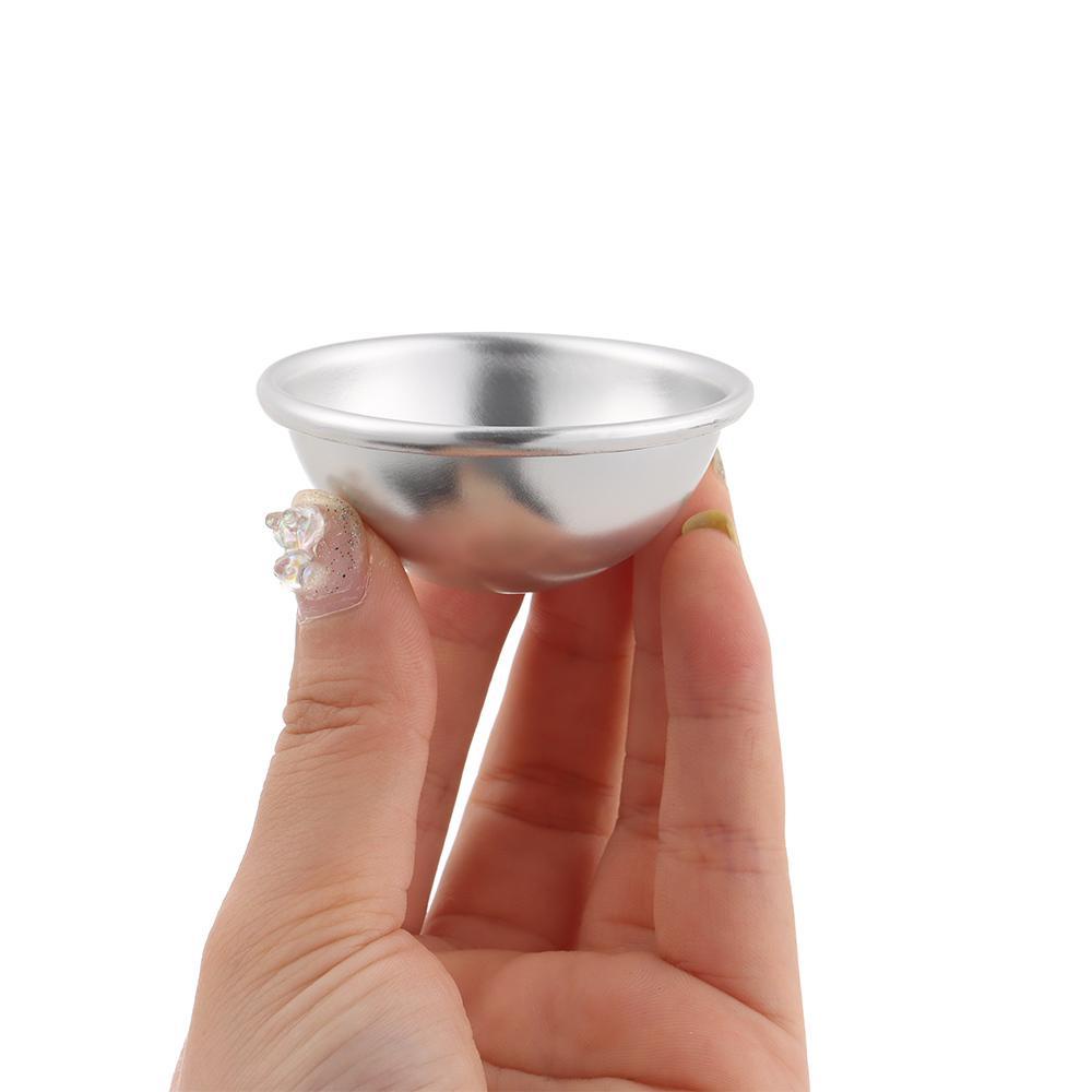 Solighter 2PCS Salt Ball Mold Bakeware Aluminium Alloy Aksesoris Kamar Mandi Cetakan Kue