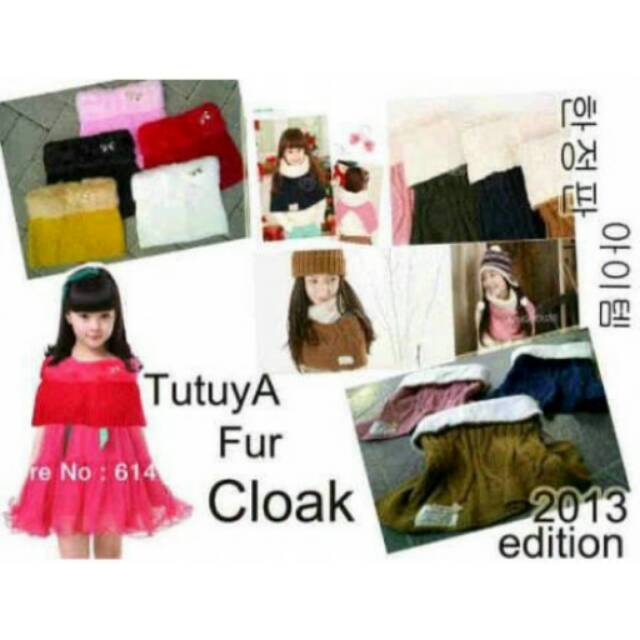 Baju Anak Perempuan Tutuya fur Cloack