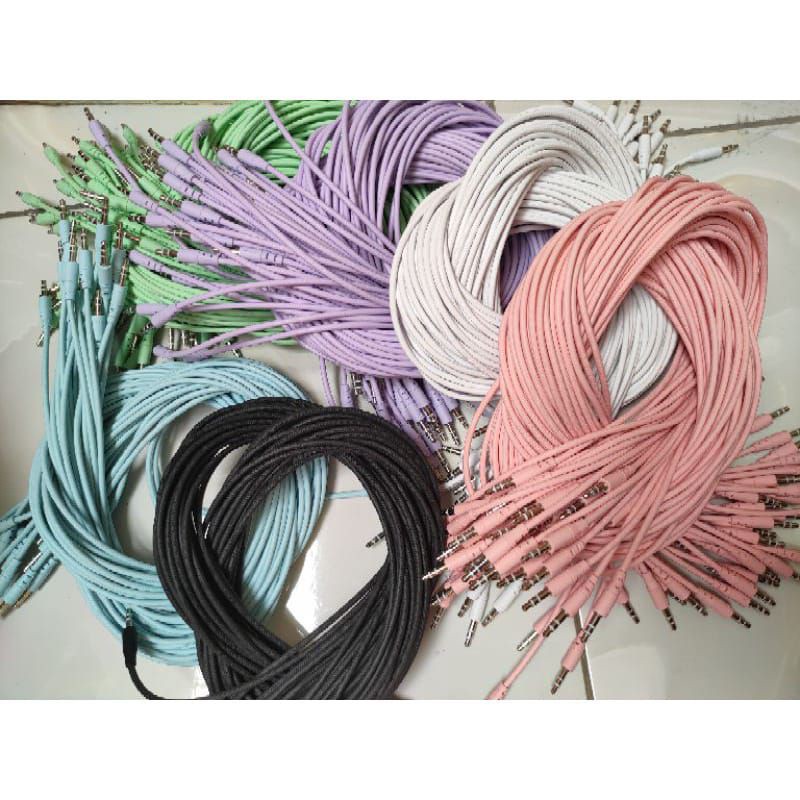 KABEL TEBAL SOLID AUX MACARON 1 IN 1/JACK 3.5MM AUDIO