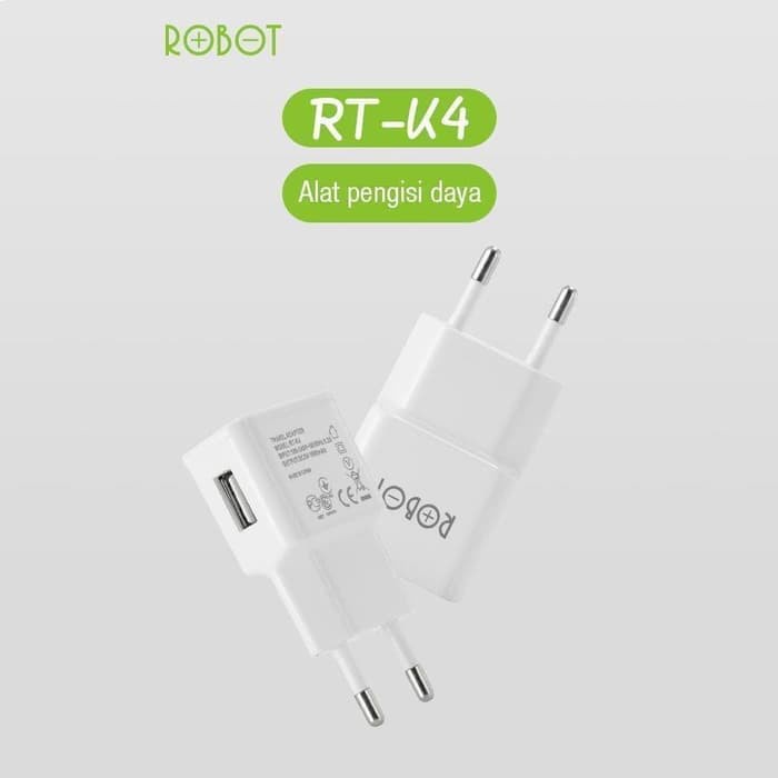 Kepala Charger Robot RT-K4 Adaptor Charger 1A  (1 Box isi 35Pcs) Garansi Resmi 1 Tahun