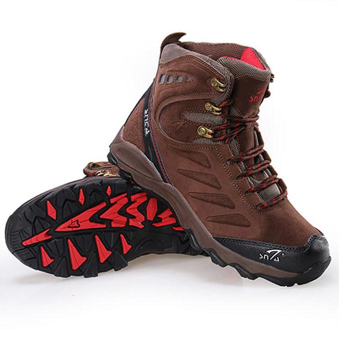 Sepatu Gunung SNTA 488 Brown red/ Semi Waterproof