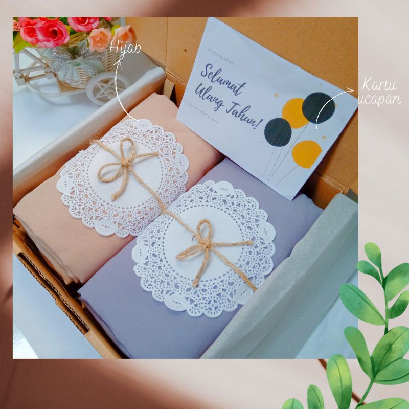 

HAMPERS HIJAB / GIFT BOX HIJAB ULANG TAHUN VALENTINE ANNIVERSARY BIRTHDAY GRADUTION