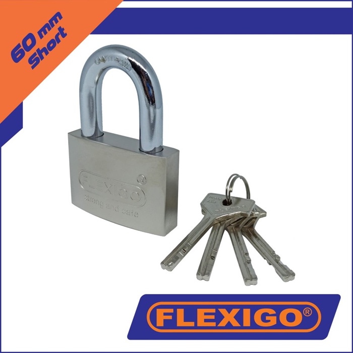 Gembok Anti Kimia 60 mm Pendek Original Flexigo Silinder Kuningan Anti Maling