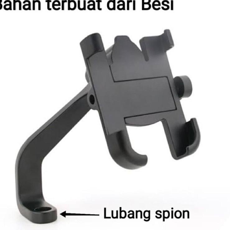 Produk Termurah Holder HP Motor Spion Bahan Besi / Full Metal Body C2 Motorcycle Holder__EL