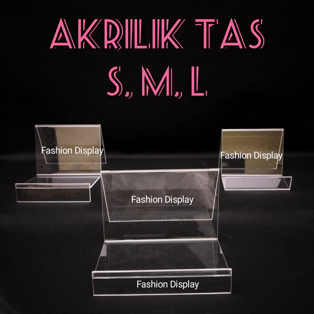 Akrilik Tas Dompet Display Pajangan Tas Dompet Stand Akrilik Untuk Tas Dan Dompet(Bh)