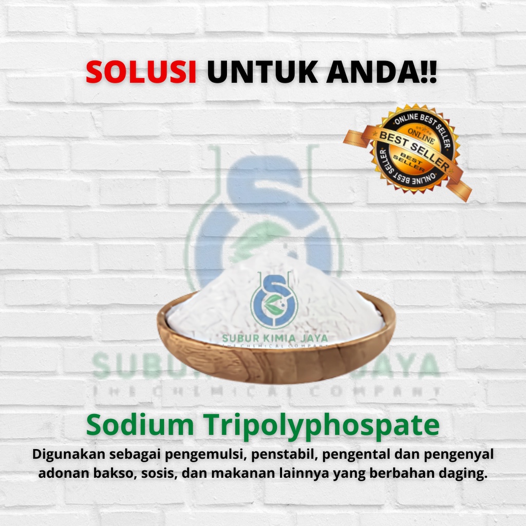 

Sodium Tripolyphospate / STPP Food Grade / Pengenyal Bakso Halal / Sosis / Nuget / Mie 1 Kg IK3