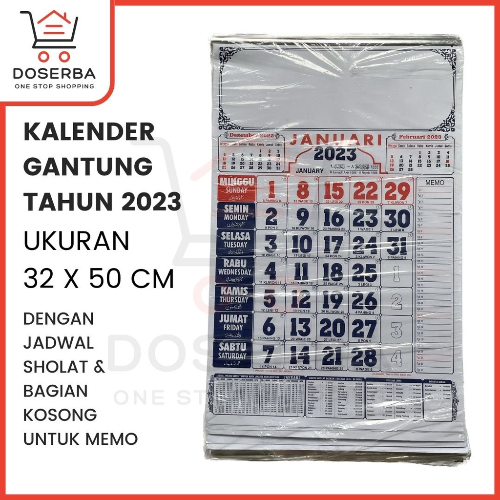 

KALENDER GANTUNGAN TULISAN ARAB CHINA / KALENDER DINDING TAHUN 2023