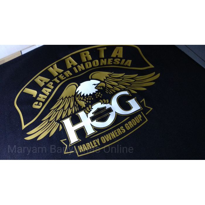 Atasan Kaos T-Shirt HARLEY DAVIDSON HOG CHAPTER JAKARTA GOLD EDITION