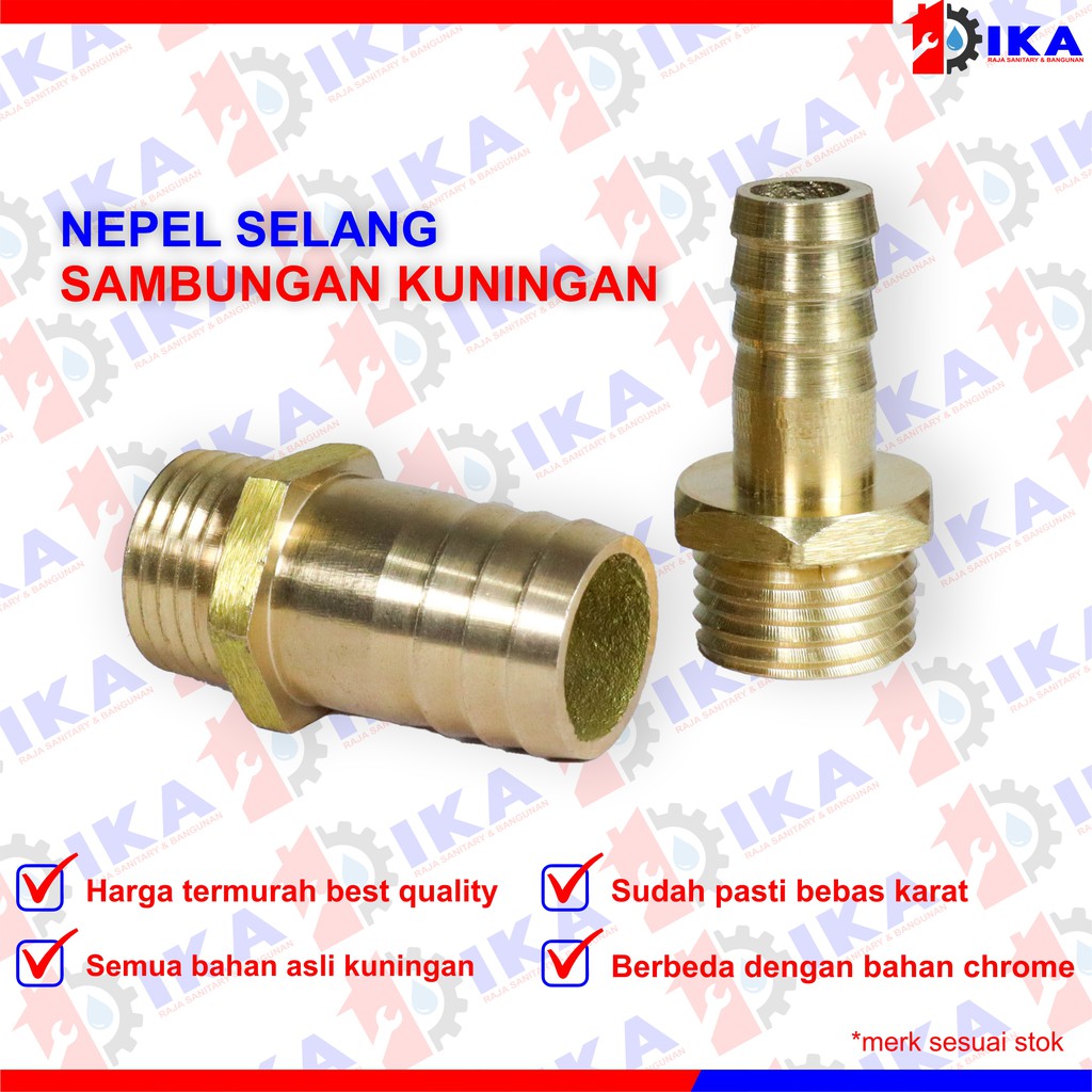 (KOMPLIT) SAMBUNGAN KUNINGAN DRAT LUAR DALAM 1/2&quot; 3/4&quot; 1/4&quot; VLOK SOCK NEPEL KRAN DOUBLE NAPLE DLL