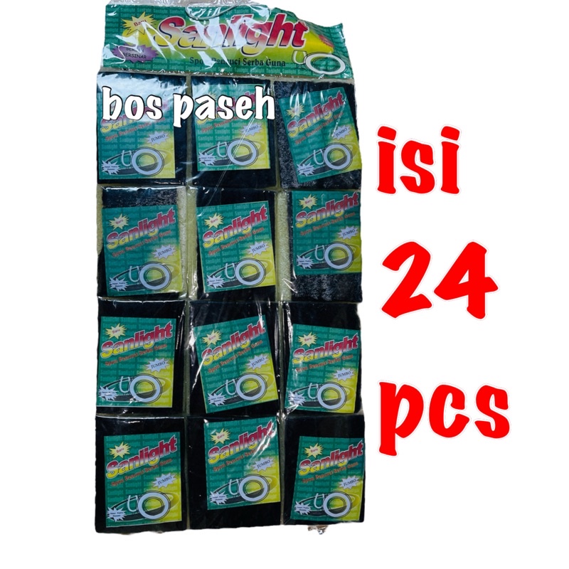 Spons cuci piring 1 pak isi 24pcs