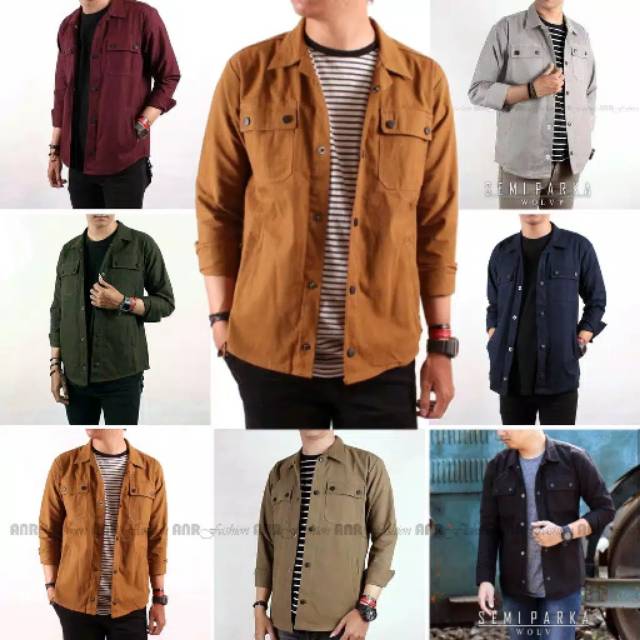 SEMI PARKA / JAKET CASUAL / JAKET SEMI PARKA / KEMEJA SEMI