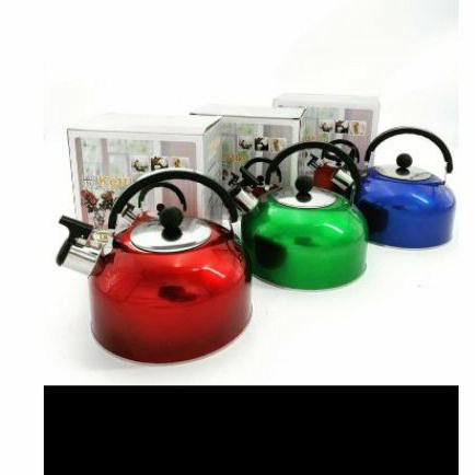 Teko Siul Stainlees 5 Liter 5000ML Teko Bunyi Siul Warna RANDOM