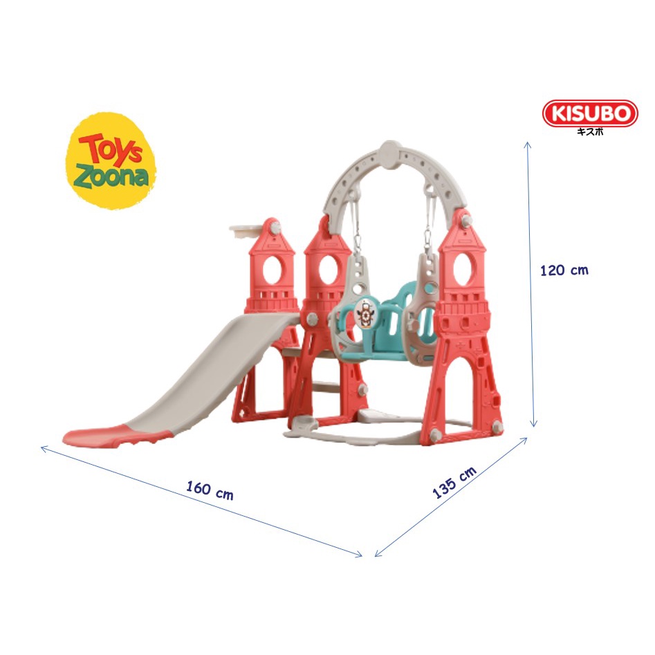 ToysZoona Perosotan Ayunan Ring Basket 3 In 1 Mainan Anak Perosotan 3 In 1 Swing Slide / Perosotan Hello Kitty / Perosotan Beruang / Perosotan Castle / Perosotan Kapal / Perosotan Jerapah / Perosotan Anak / Prosotan