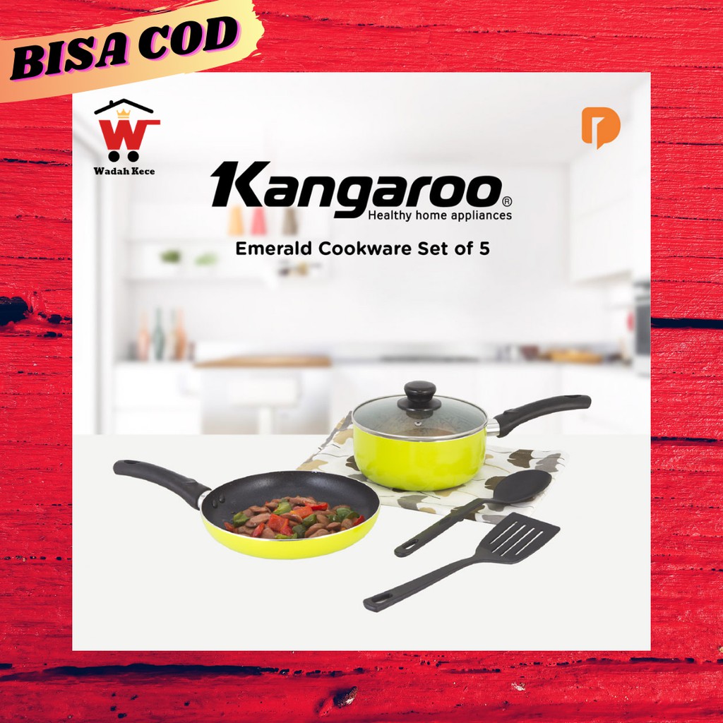 KANGAROO EMERALD / ALAT MASAK / SET PERALATAN MASAK / WAJAN SET / WAJAN ANTI LENGKET / FRY PAN